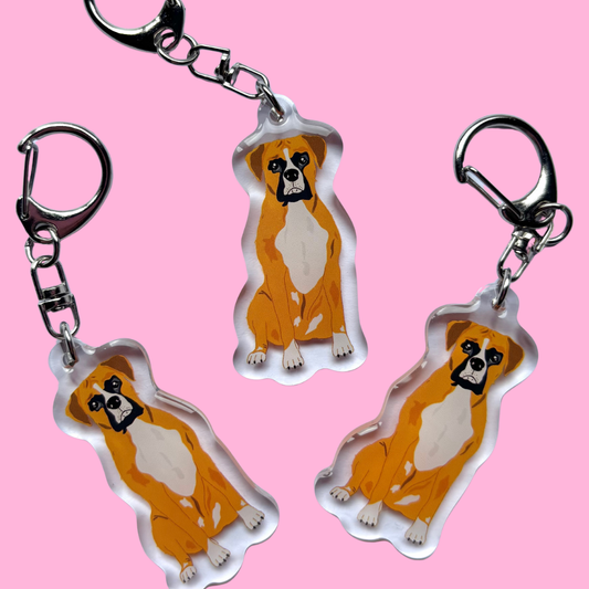 Llavero Boxer caramelo