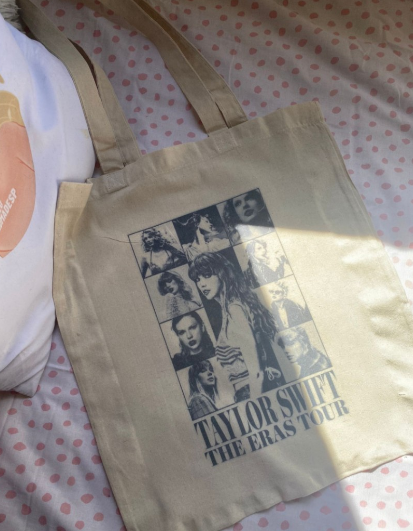 Tote bag "The Eras Tour" blanco y negro Taylor Swift