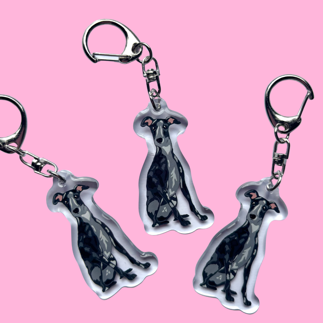 Llavero Galgo negro