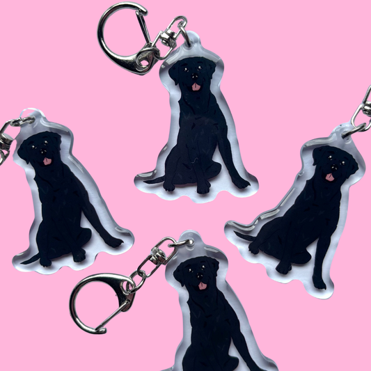 Llavero Labrador negro
