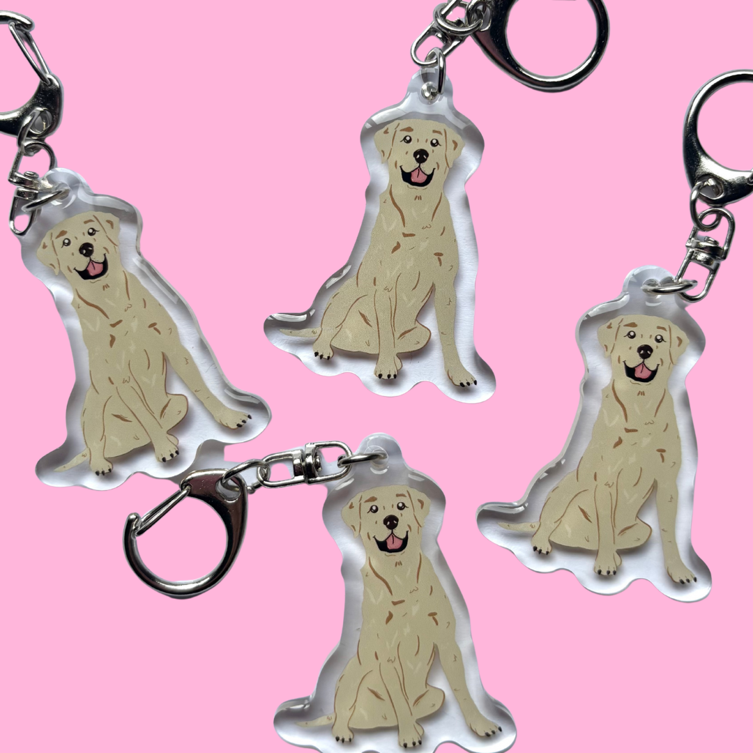 Llavero Labrador beige