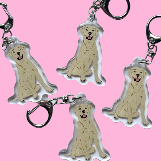 Llavero Labrador beige
